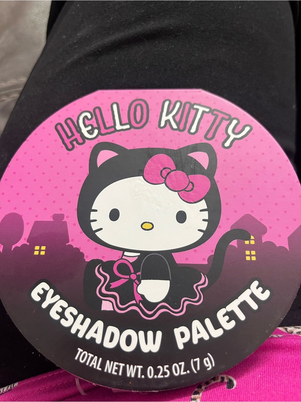 Hello Kitty Pink & Black Cat-Themed Eyeshadow Palette
